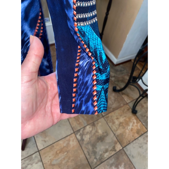 Women's Cache Dress, Blue Multi, Size 10 - Picture 4 of 6